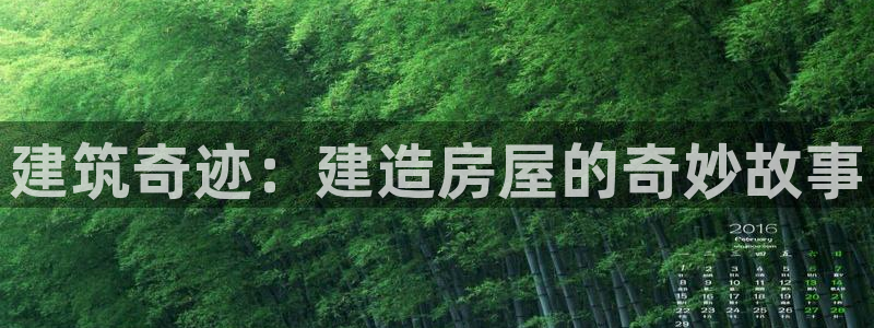 先锋娱乐大厅牛牛：建筑奇迹：建造房屋的奇妙故事