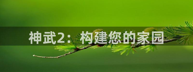 先锋娱乐游戏上分：神武2：构建您的家园