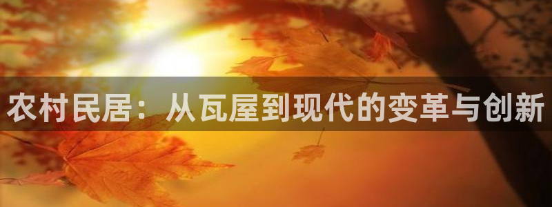 娱乐急先锋李诞甄子丹：农村民居：从瓦屋到现代的变革与创新