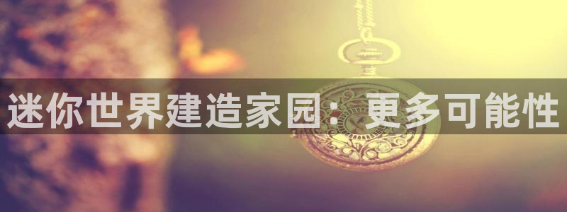 先锋娱乐理财logo：迷你世界建造家园：更多可能性