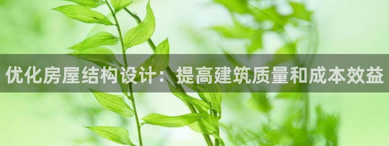 先锋娱乐提现多久到账：优化房屋结构设计：提高建筑质量和成本效益