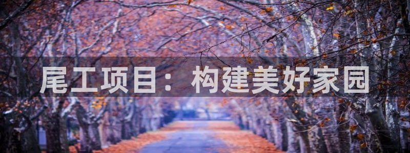 先锋澳门新娱乐：尾工项目：构建美好家园