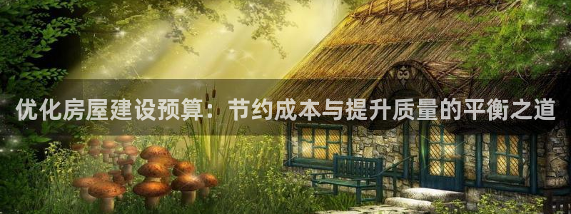 先锋娱乐链接：优化房屋建设预算：节约成本与提升质量的平衡之道