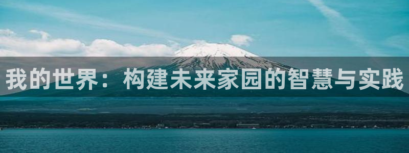 先锋娱乐会所地址：我的世界：构建未来家园的智慧与实践