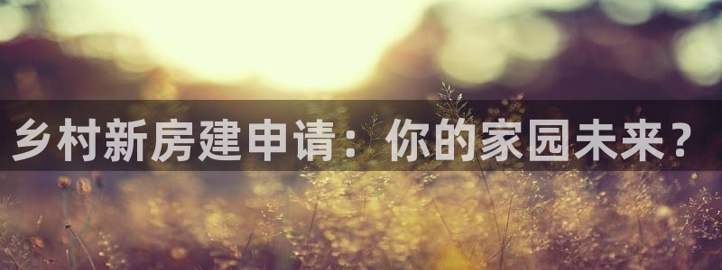 先锋娱乐游戏上分视频：乡村新房建申请：你的家园未来？