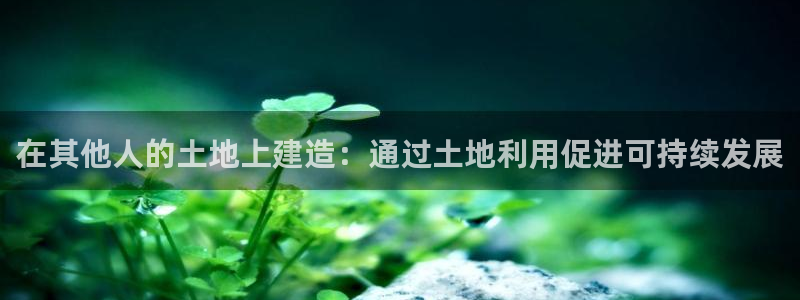 先锋娱乐集团：在其他人的土地上建造：通过土地利用促进可持续发展
